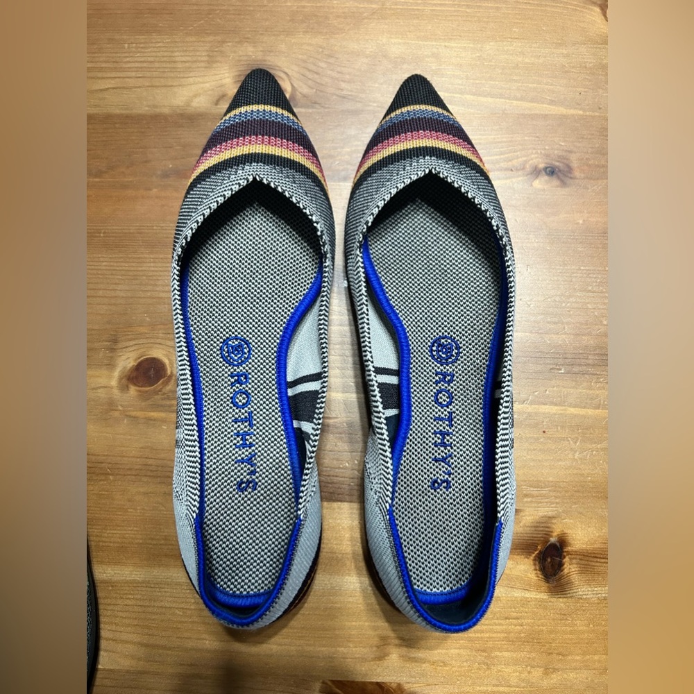 Rothy’s Point Inverse Stripe 9.5